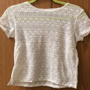 *SOLD* American Eagle White Lace Crop Top